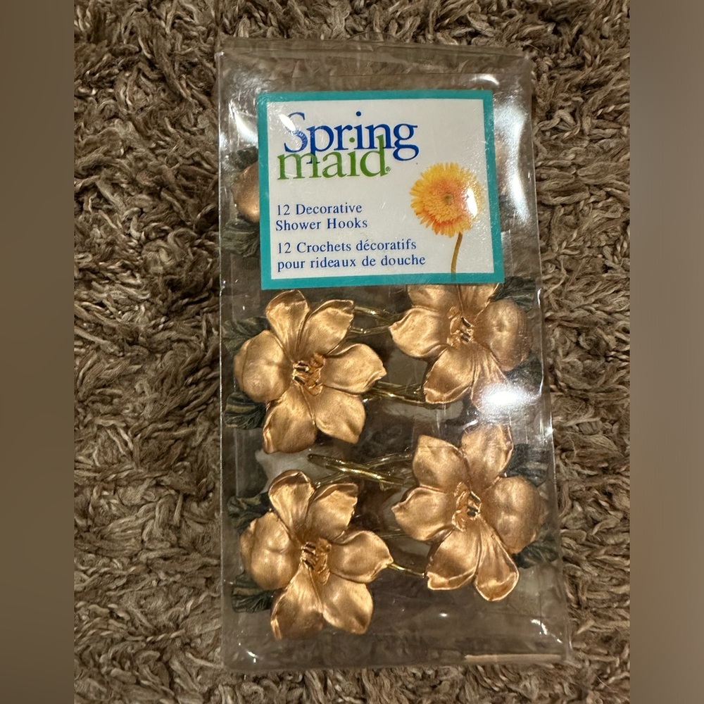 Spring Maid 12 Decorative Shower Curtain Hooks